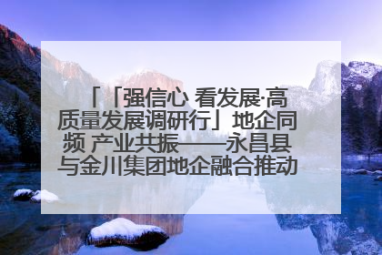 「强信心 看发展·高质量发展调研行」地企同频 产业共振——永昌县与金川集团地企融合推动重大项目建设