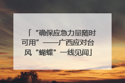 “确保应急力量随时可用”——广西应对台风“蝴蝶”一线见闻