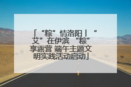 “粽”情洛阳丨“艾”在伊滨 “粽”享露营 端午主题文明实践活动启动