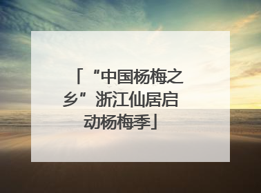 “中国杨梅之乡”浙江仙居启动杨梅季