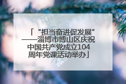 “担当奋进促发展”——淄博市博山区庆祝中国共产党成立104周年党课活动举办