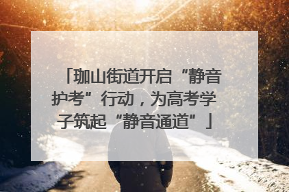 珈山街道开启“静音护考”行动，为高考学子筑起“静音通道”