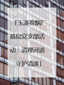 玉溪卷烟厂基层党支部活动：清理河道 守护清溪