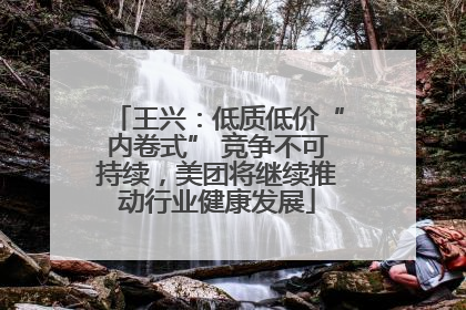 王兴：低质低价“内卷式” 竞争不可持续，美团将继续推动行业健康发展