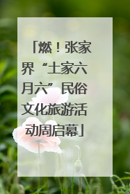 燃！张家界“土家六月六”民俗文化旅游活动周启幕