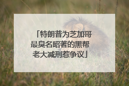 特朗普为芝加哥最臭名昭著的黑帮老大减刑惹争议