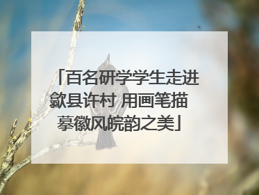 百名研学学生走进歙县许村 用画笔描摹徽风皖韵之美