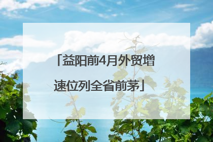 益阳前4月外贸增速位列全省前茅