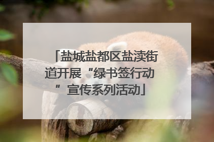 盐城盐都区盐渎街道开展“绿书签行动”宣传系列活动