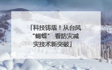 科技铸盾！从台风“蝴蝶” 看防灾减灾技术新突破