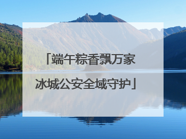 端午粽香飘万家 冰城公安全域守护