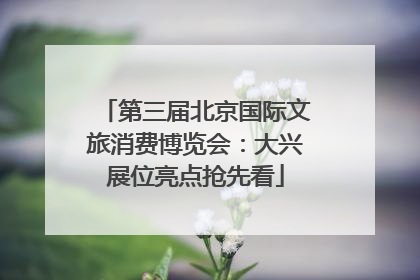 第三届北京国际文旅消费博览会：大兴展位亮点抢先看