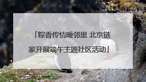 粽香传情暖邻里 北京链家开展端午主题社区活动