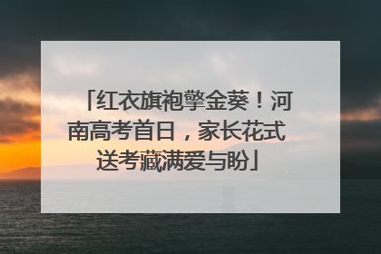 红衣旗袍擎金葵！河南高考首日，家长花式送考藏满爱与盼