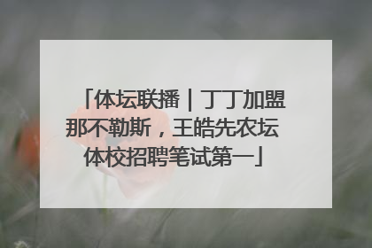 体坛联播｜丁丁加盟那不勒斯，王皓先农坛体校招聘笔试第一