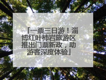 一票三日游！淄博红叶柿岩旅游区推出门票新政，助游客深度体验