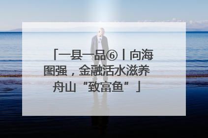 一县一品⑥丨向海图强，金融活水滋养舟山“致富鱼”