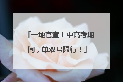 一地官宣！中高考期间，单双号限行！