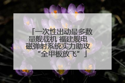 一次性出动最多数量舰载机 福建舰电磁弹射系统实力助攻“全甲板放飞”