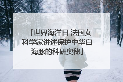 世界海洋日 法国女科学家讲述保护中华白海豚的科研奥秘