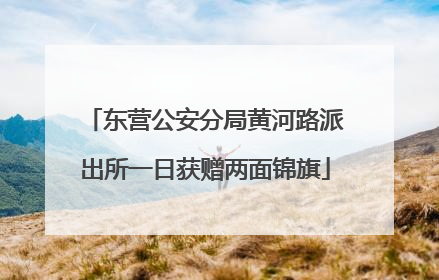 东营公安分局黄河路派出所一日获赠两面锦旗