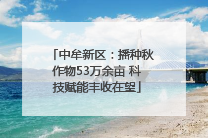 中牟新区：播种秋作物53万余亩 科技赋能丰收在望