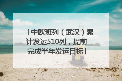 中欧班列（武汉）累计发运510列，提前完成半年发运目标