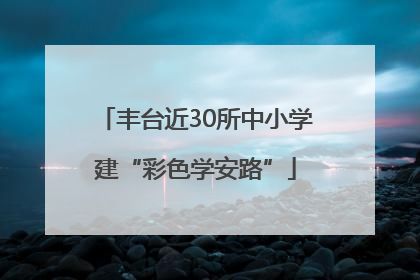 丰台近30所中小学建“彩色学安路”