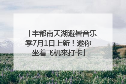 丰都南天湖避暑音乐季7月1日上新！邀你坐着飞机来打卡