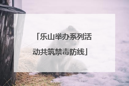 乐山举办系列活动共筑禁毒防线