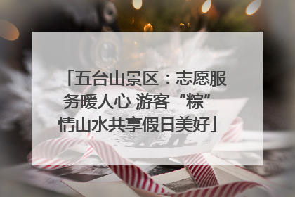 五台山景区：志愿服务暖人心 游客“粽”情山水共享假日美好