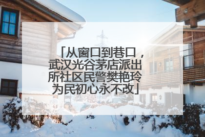 从窗口到巷口，武汉光谷茅店派出所社区民警樊艳玲为民初心永不改