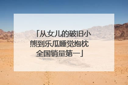 从女儿的破旧小熊到乐瓜睡觉抱枕全国销量第一
