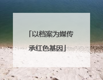 以档案为媒传承红色基因