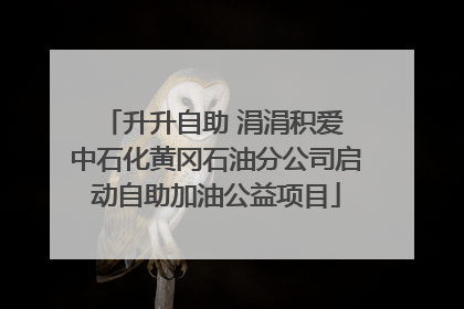 升升自助 涓涓积爱 中石化黄冈石油分公司启动自助加油公益项目