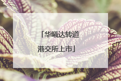 华曦达转道港交所上市