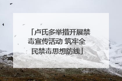 卢氏多举措开展禁毒宣传活动 筑牢全民禁毒思想防线