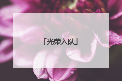 光荣入队