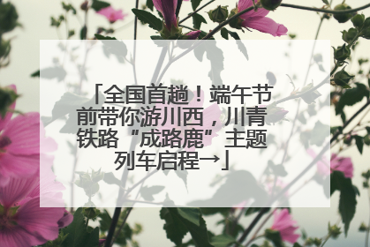 全国首趟！端午节前带你游川西，川青铁路“成路鹿”主题列车启程→