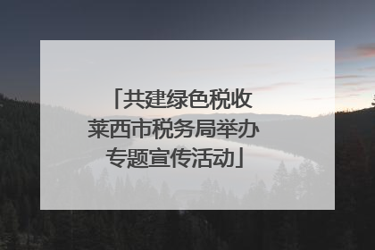 共建绿色税收 莱西市税务局举办专题宣传活动