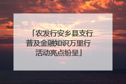 农发行安乡县支行普及金融知识万里行活动亮点纷呈