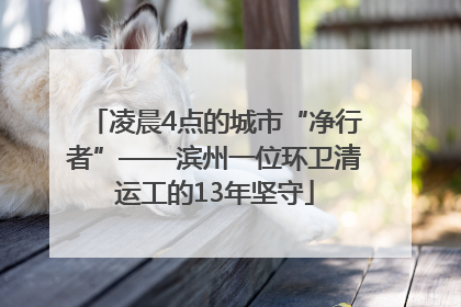 凌晨4点的城市“净行者”——滨州一位环卫清运工的13年坚守