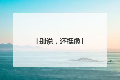 别说，还挺像