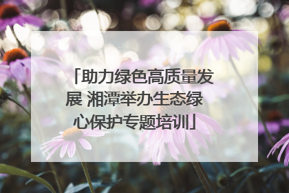 助力绿色高质量发展 湘潭举办生态绿心保护专题培训