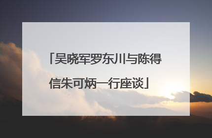 吴晓军罗东川与陈得信朱可炳一行座谈