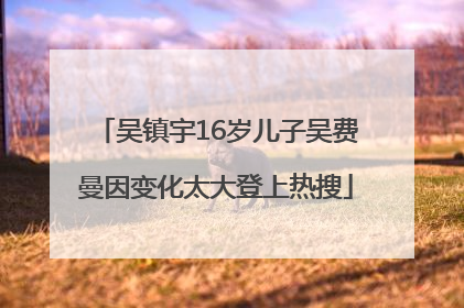 吴镇宇16岁儿子吴费曼因变化太大登上热搜