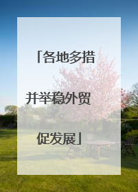 各地多措并举稳外贸促发展