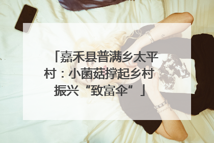 嘉禾县普满乡太平村：小菌菇撑起乡村振兴“致富伞”