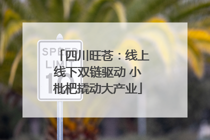 四川旺苍：线上线下双链驱动 小枇杷撬动大产业