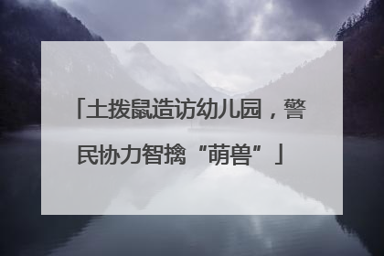 土拨鼠造访幼儿园，警民协力智擒“萌兽”